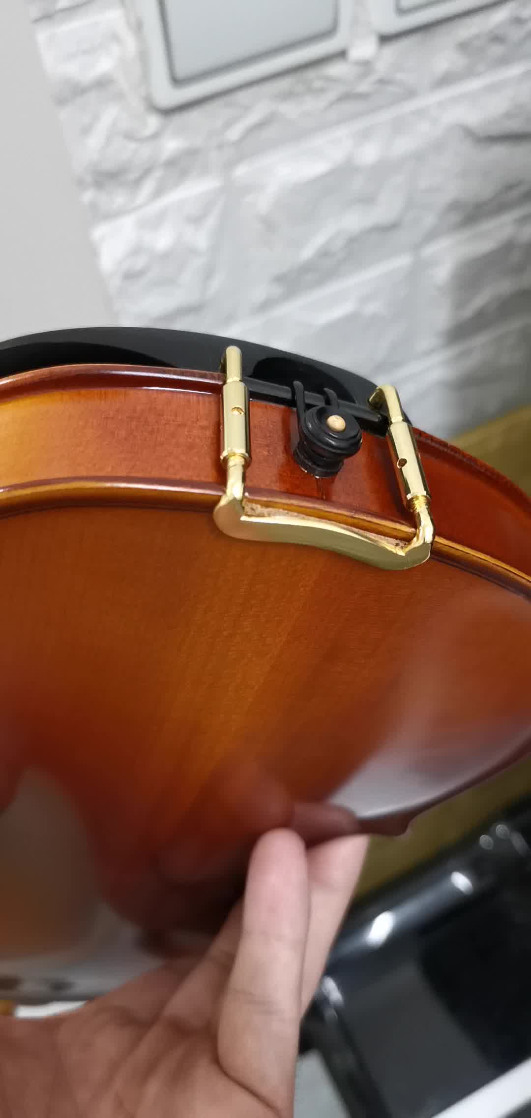 台氏小提琴腮托琴腮拖配件天然乌木送安装工具正品配件通用 4/4尺寸