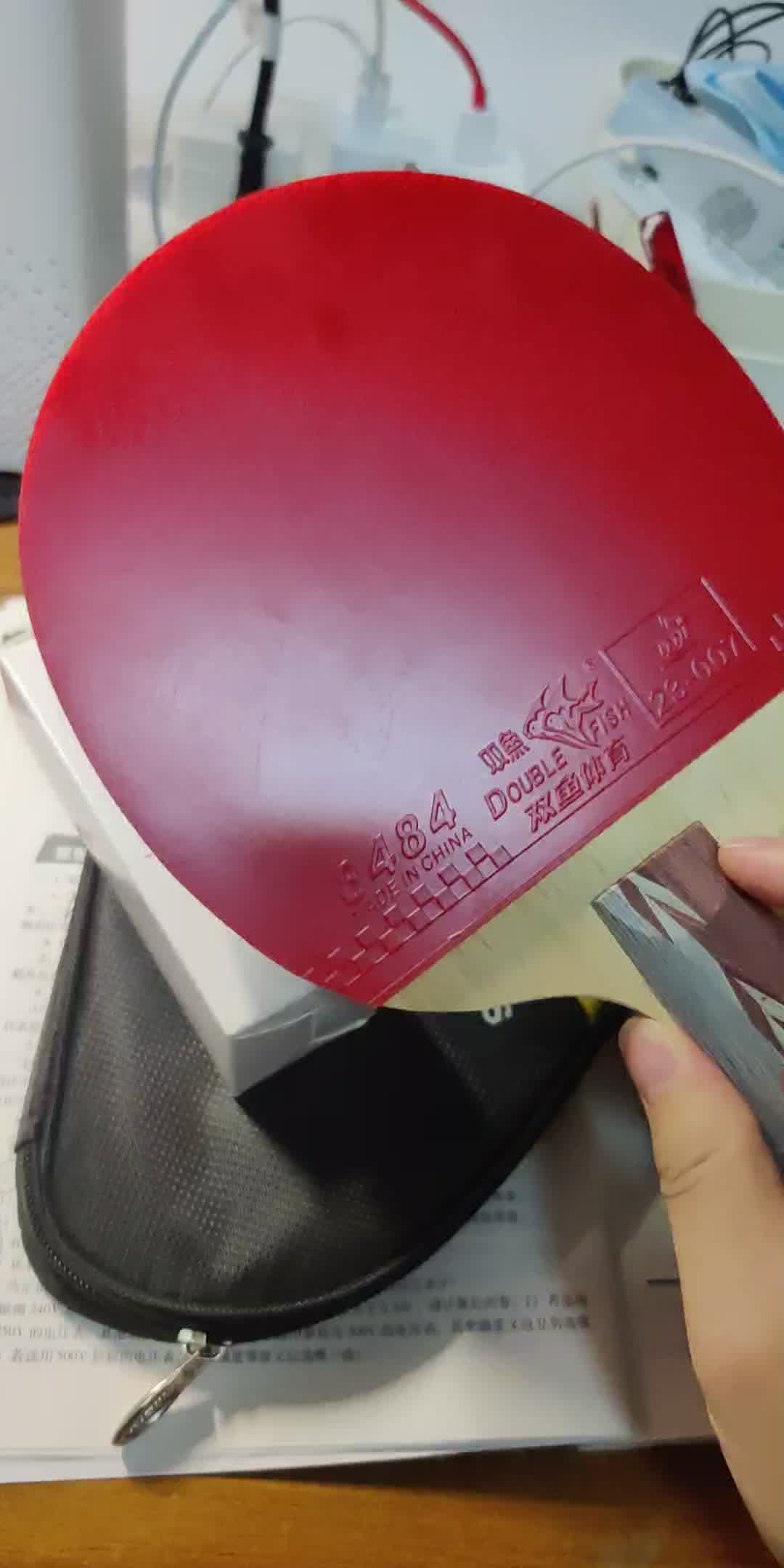 双鱼乒乓球拍直拍单拍5星五星兵乓球拍5de短柄赠拍套