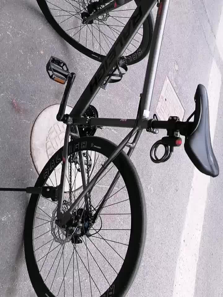 raleigh英国兰令公路车自行车铝合金弯把超轻便双碟刹赛车竞速学生