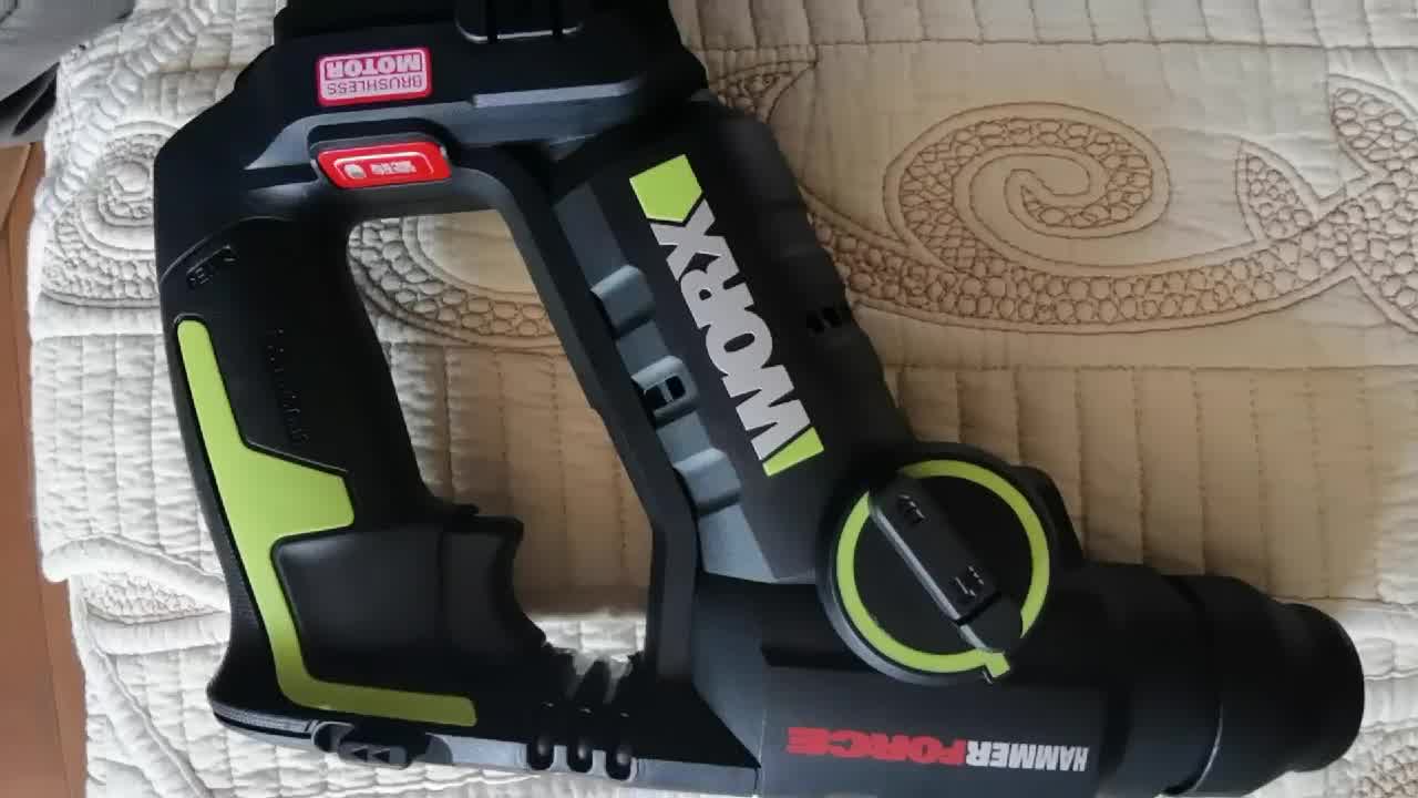 威克士(worx)锂电无刷充电电锤wu380s多功能轻型手电钻瓷砖打孔技术
