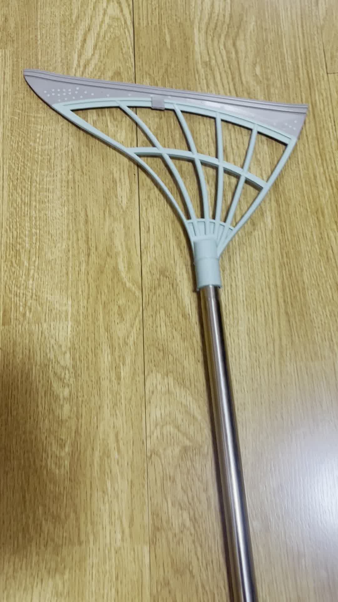 硅胶魔术扫把擦玻璃窗户卫生间刮水器扫地干湿两用不沾头发绿色1把