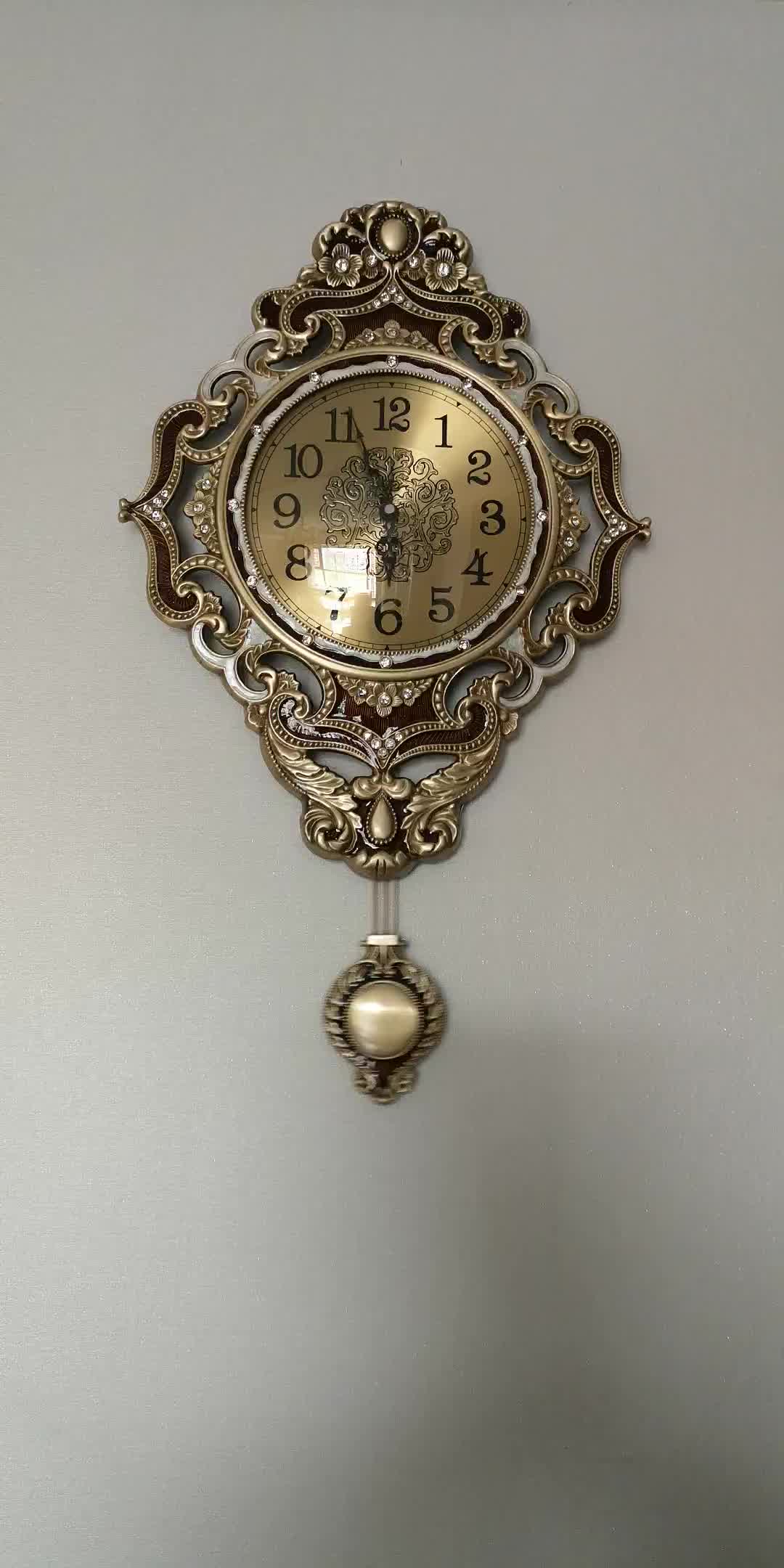 凡胜优品欧式纯铜豪华挂钟客厅家用时尚钟表创意时钟简约石英钟大气