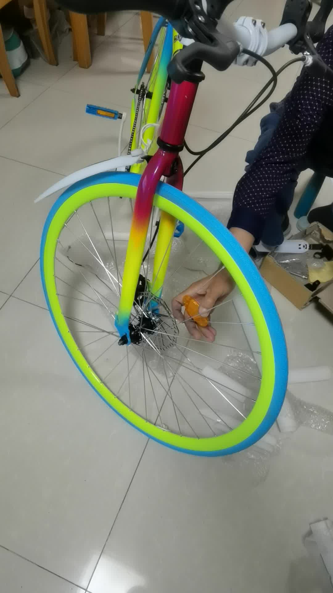 icolour死飞挡泥板自行车挡泥瓦单车雨天骑行装备彩色纯粉色