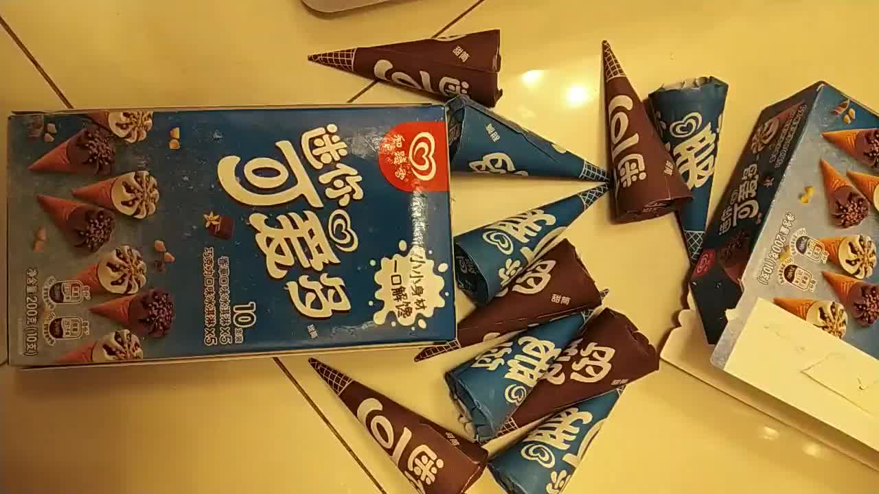 和路雪迷你可爱多甜筒独角兽棉花糖红覆盆子口味冰淇淋家庭装20g10支