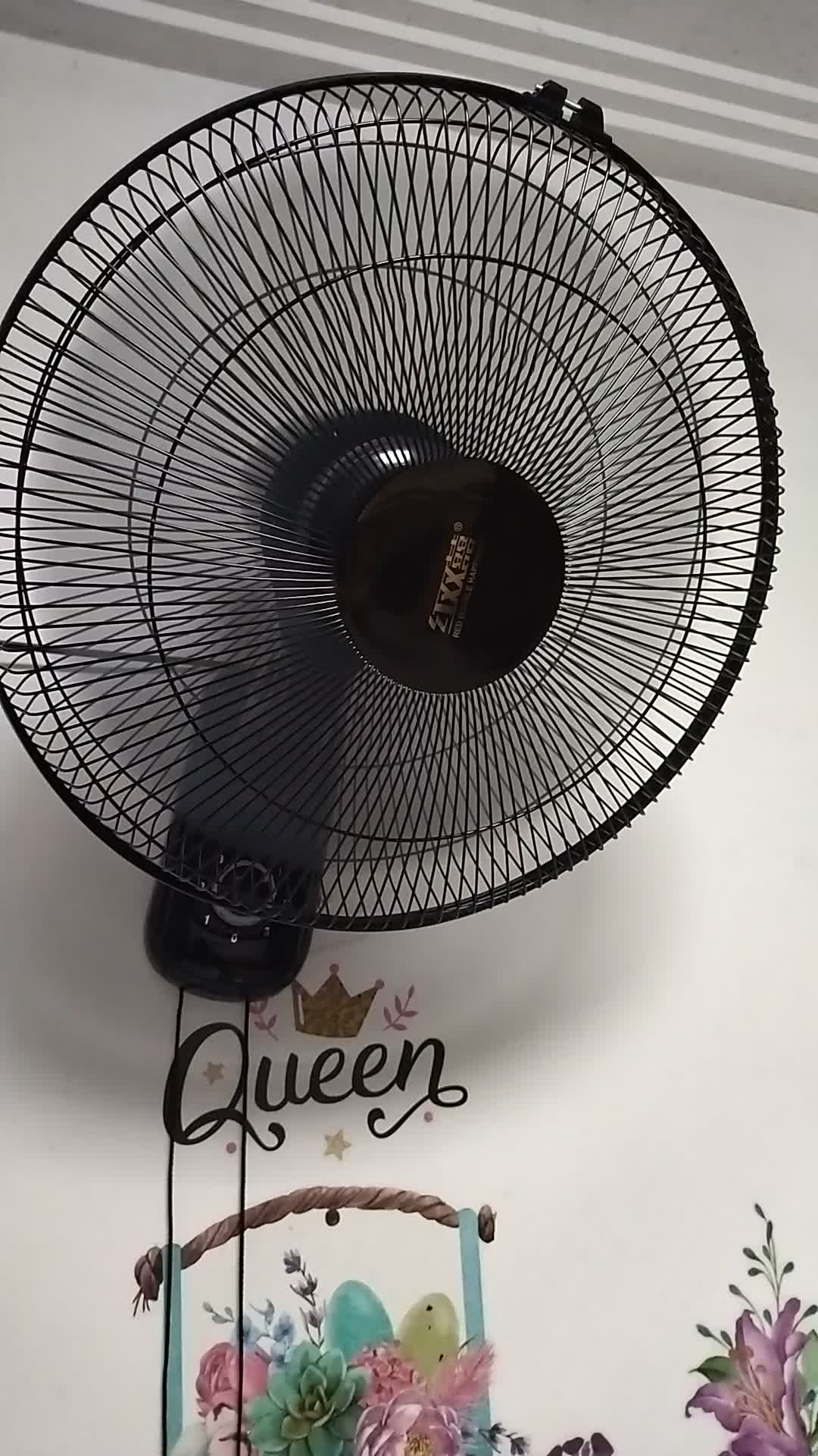 工业摇头墙壁挂式大风扇节能宿舍电扇办公室车间寝室壁挂扇16寸机械款