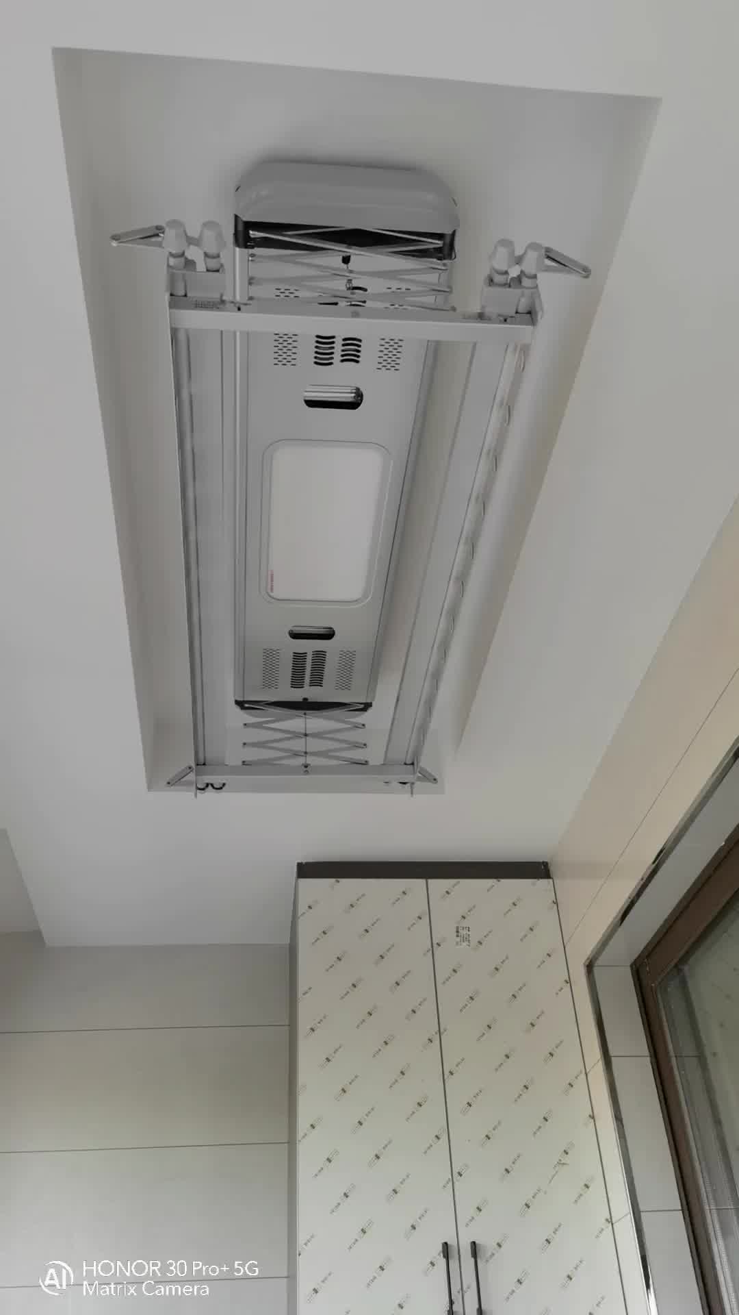 免费安装晾盼智能晾衣架超薄自动嵌入式晾衣架遥控电动伸缩晾衣机阳台