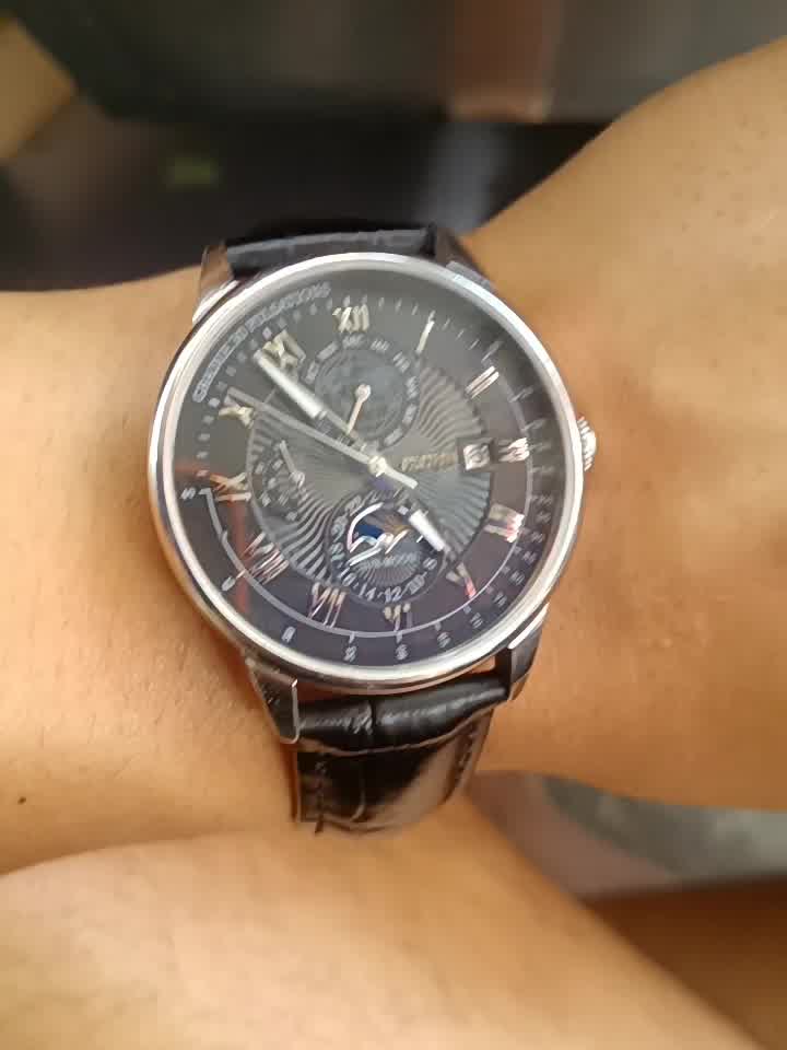 瑞士认证简约精致金仕盾jsdun手表男士全自动机械表简约百搭夜光防水