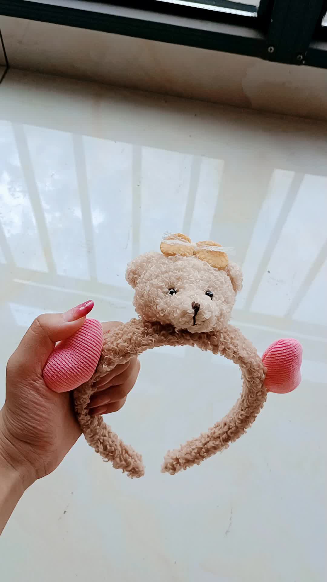 璞韵puyun扮嫩高手可爱立体奶瓶小熊发箍网红熊耳朵洗脸头箍发带发饰