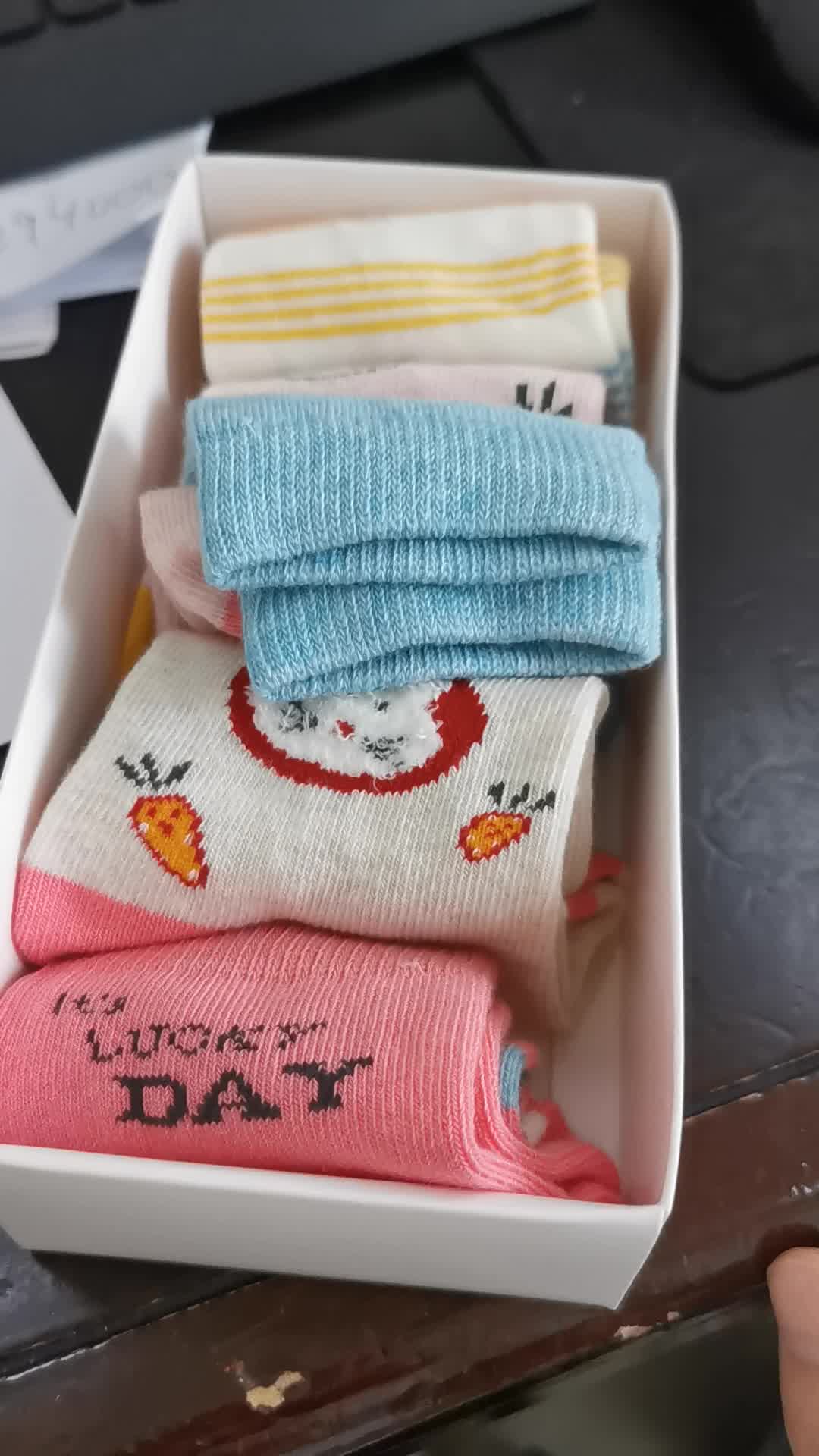 斑比童袜女童袜子春秋薄款纯棉中大童秋冬季女生宝宝儿童中筒袜子 bb