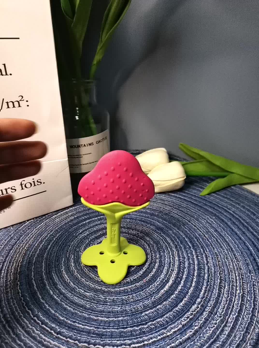 安杰儿ange原装进口长颈鹿牙胶婴儿硅胶磨牙胶棒防吃手安抚宝宝儿童