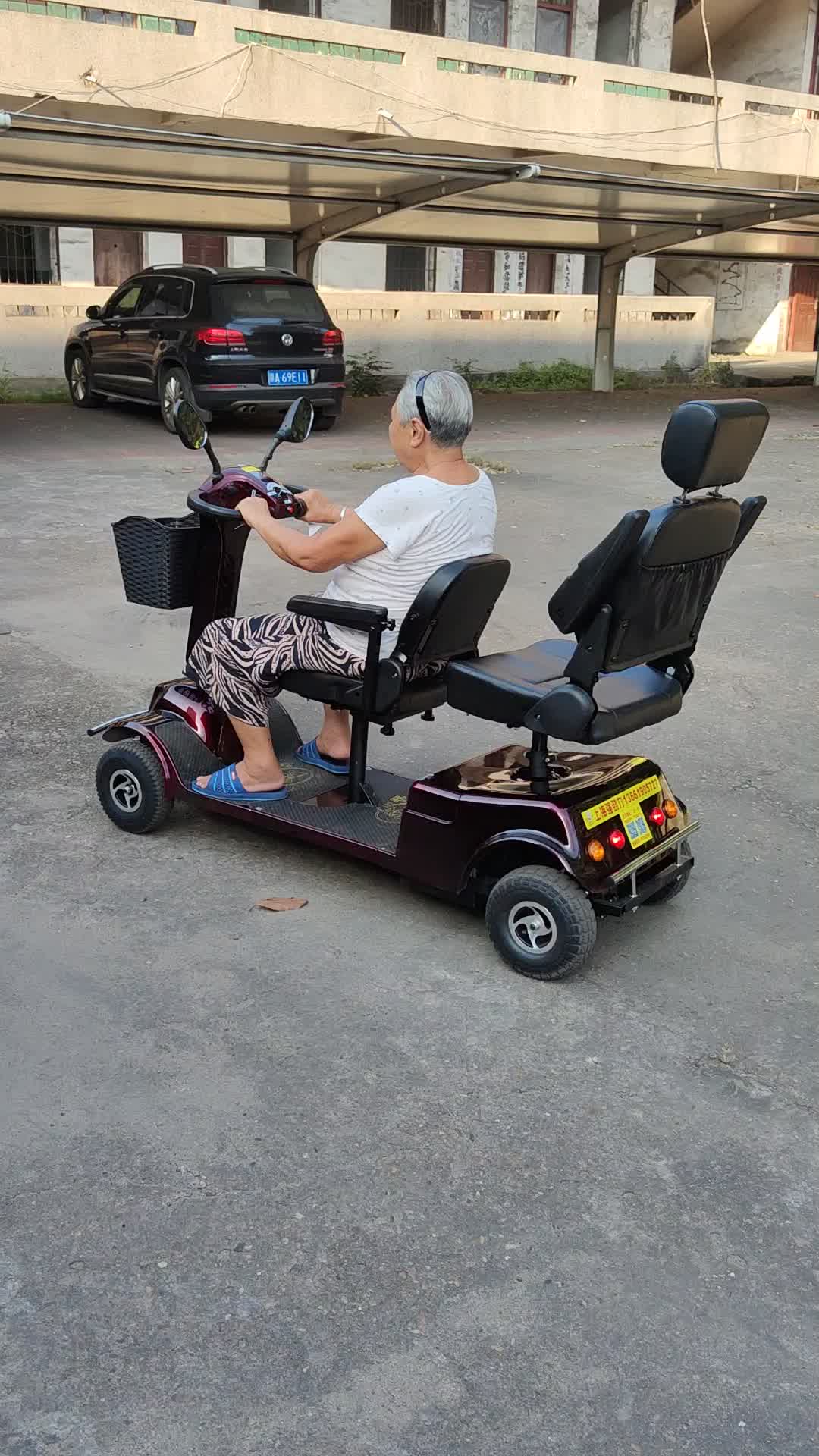助力车可折叠老人接送观光车智能刹p412自动刹车品牌20ah四轮避震车棚