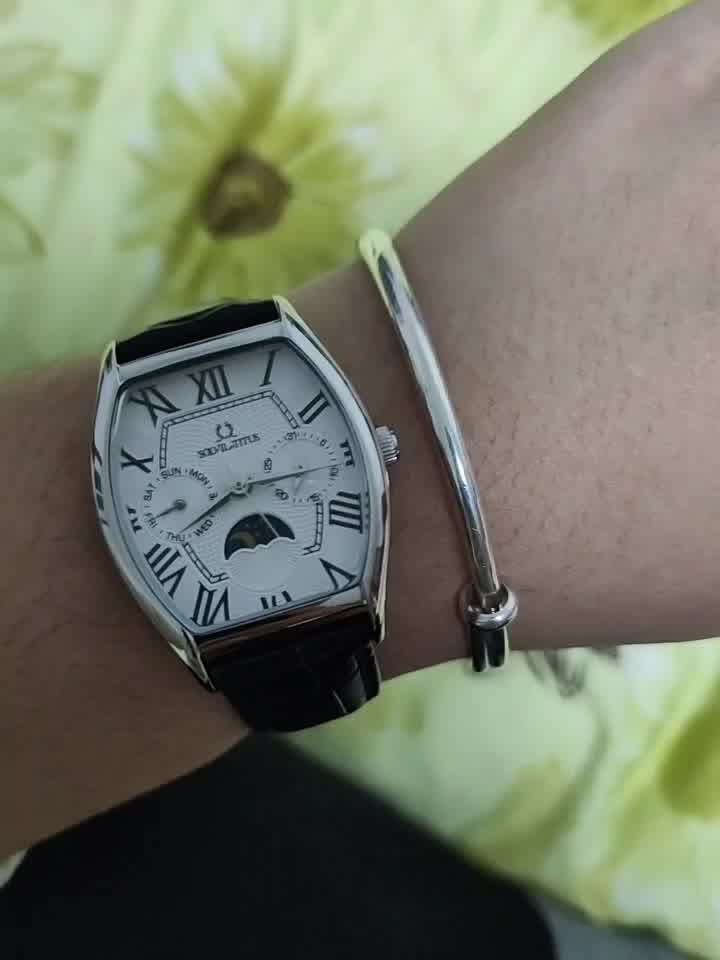 titus铁达时barista浓焙系列天长地久酒桶型复古情侣石英时尚多功能