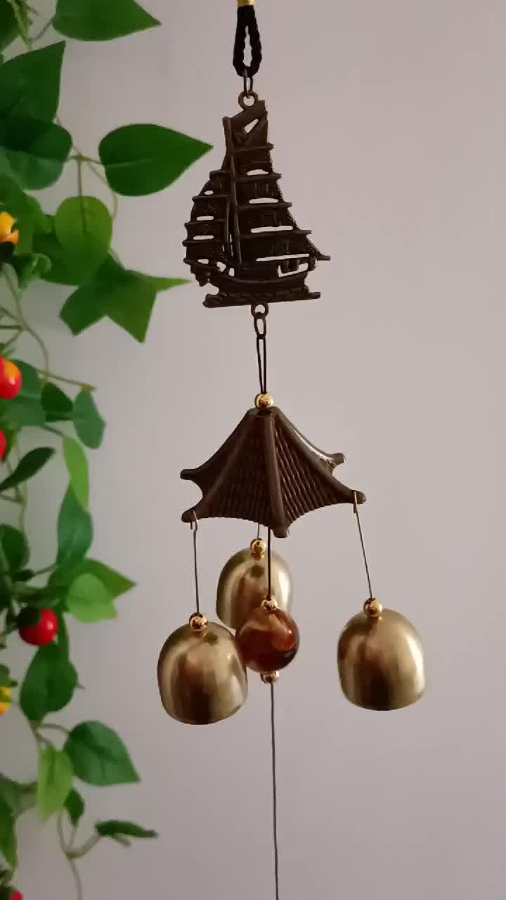金属铜铃仿古铜风铃家居装饰店铺门前客户进门铃挂件风