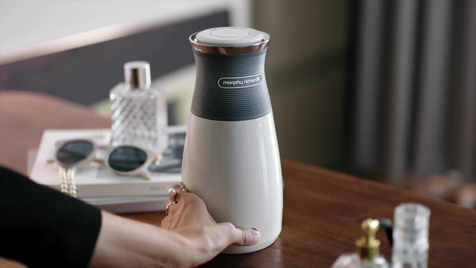 摩飞电器morphyrichards便携式水壶不锈钢电热水壶旅行出差酒店烧水壶