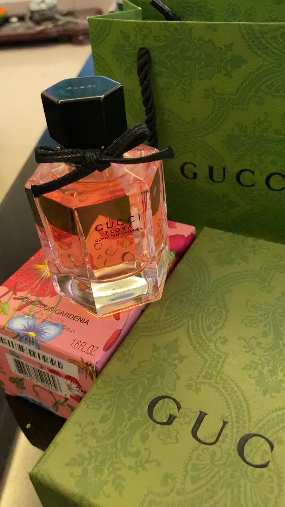 gucci古驰香水女士绚丽栀子淡香氛生日礼物送女友 礼盒套装栀子花50ml