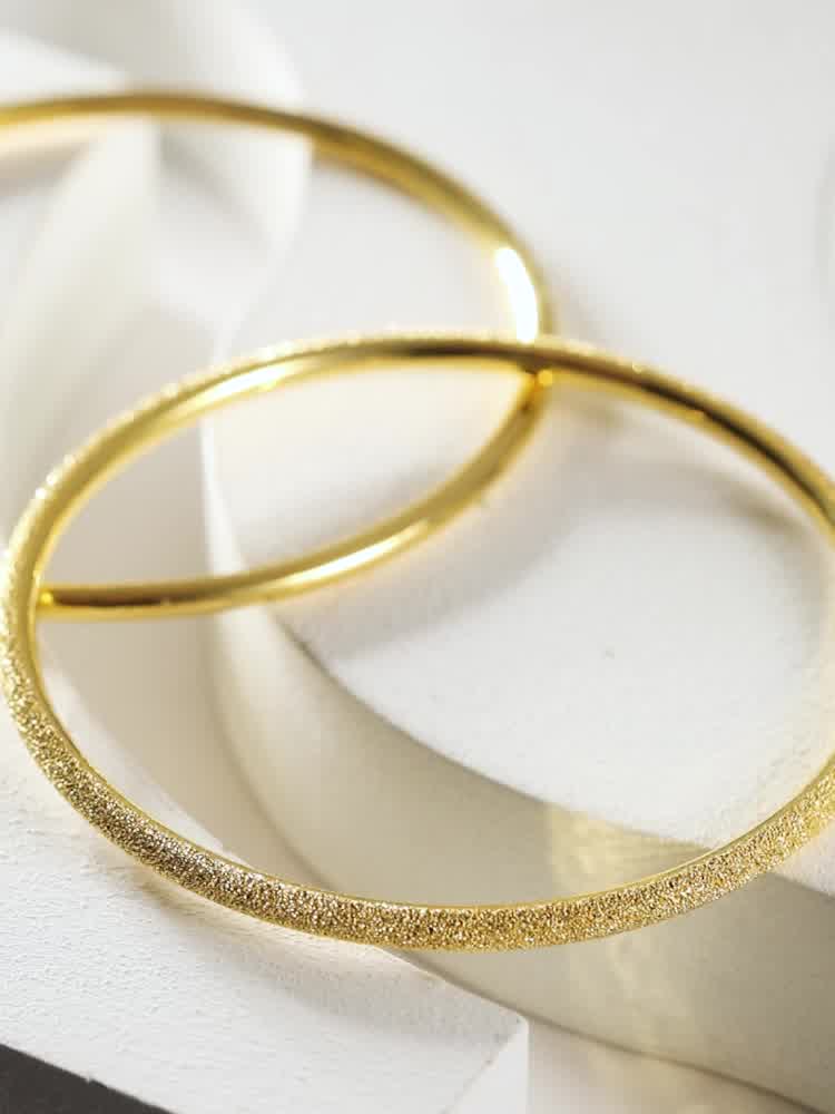 【菜百首饰黄金手镯】菜百首饰 黄金手镯 足金简约抛光黄金手镯 计价