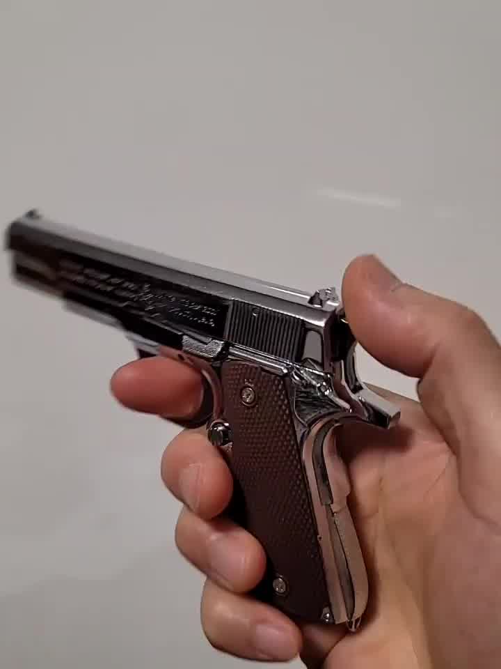 m1911柯尔特1205可抛壳金属玩具仿真模型枪合金可拆卸不可发射消音