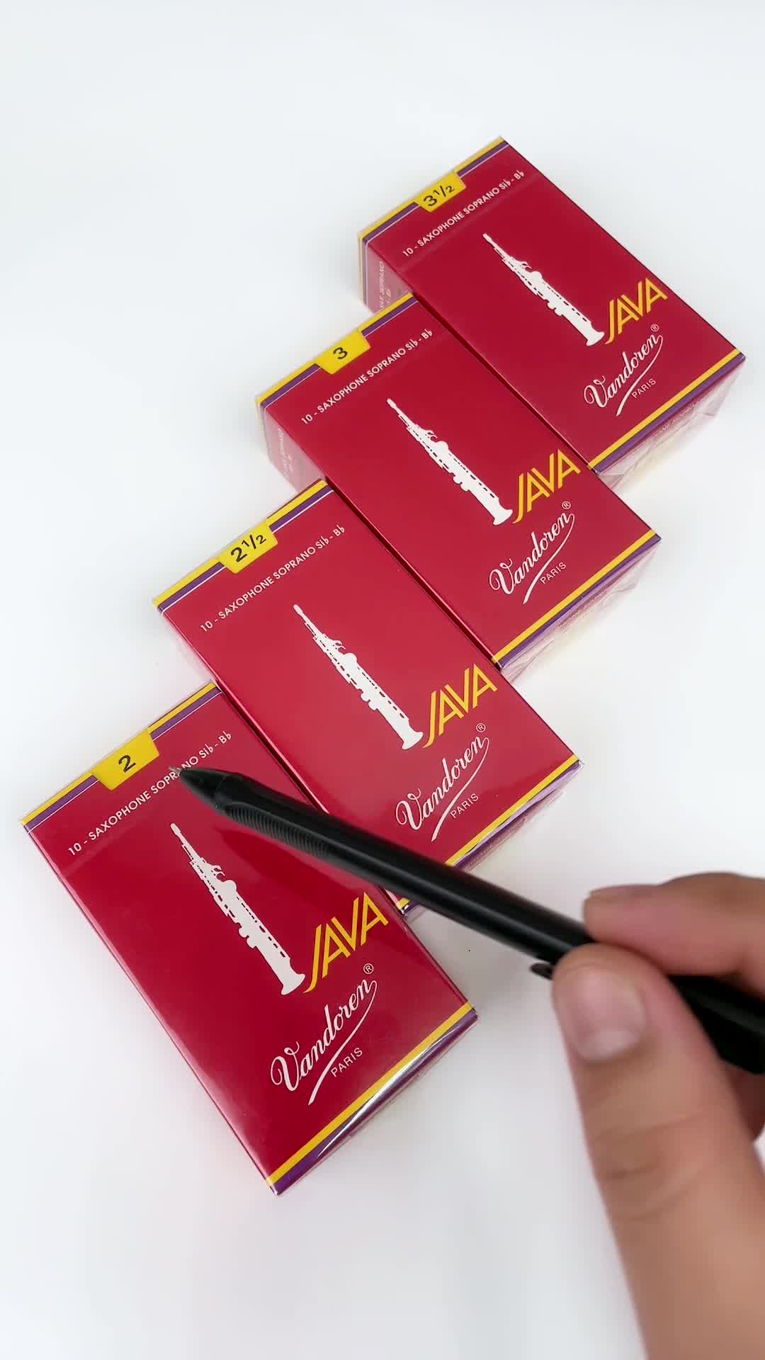 弯德林vandoren法国进口高音萨克斯哨片java红盒降b弯得林高音直管
