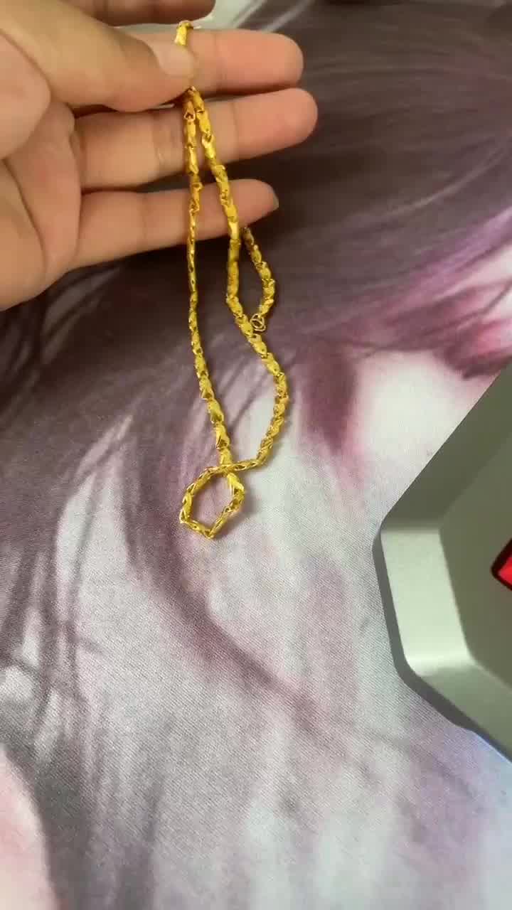 9小鱼项链 女士黄金首饰 余生有你婚嫁三金佩链送女友送老婆 兆泰 17.