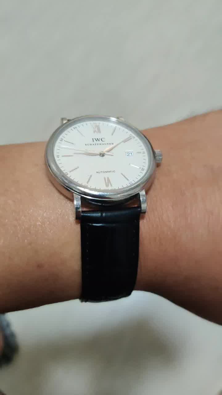 iwc万国手表表带原装 天代用万国真皮表带男柏涛菲诺葡萄牙计时七日链